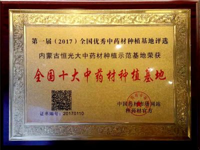 全國十大中藥材種植基地